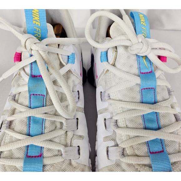 NIKE FREE METCON 5 WHITE AQUARIUS BLUE WORKOUT SHOES - WOMEN'S SIZE 11.5 - Picture 4 of 10